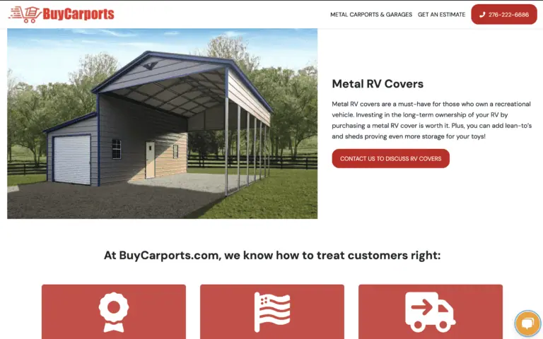 Buycarports new website